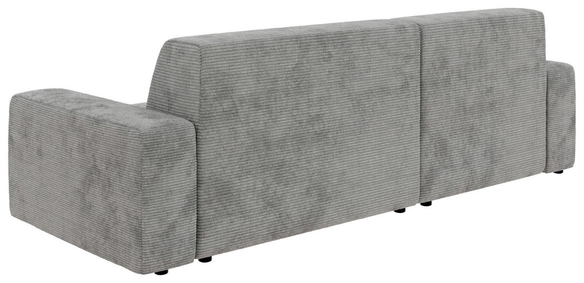 Ecksofa Wien, Grau S: 162x246 cm - Schwarz/Grau, MODERN, Textil (162/246cm) - Trendmanufaktur