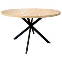 Esstisch Rund Monte 120x75 Cm Schwarz/eichefarben - Eichefarben/Schwarz, MODERN, Holzwerkstoff/Metall (120/120/75cm) - MID.YOU