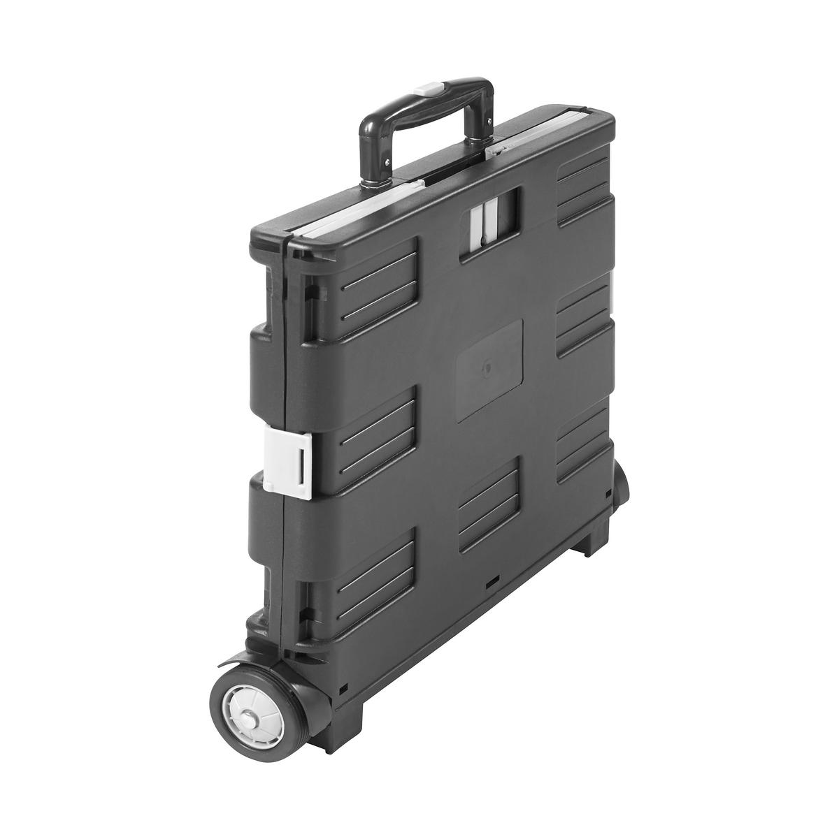 Klappbox-Trolley Chrisi Kunststoff 45,5x98x38 cm - Schwarz/Grau, KONVENTIONELL, Kunststoff/Metall (45,5/98/38cm) - Homezone
