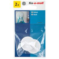 Klebehaken 2er-Set Selbstklebend Kunststoff - Weiß, Kunststoff (3,5cm) - Suki