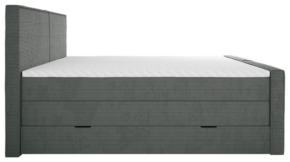 Boxspringbett Rodi Grau LF: 180x200 cm - Grau, MODERN, Textil (180/200cm) - Livetastic