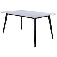 Esstisch Jimmy - Schwarz/Weiß, Design, Kunststoff/Metall (150/90/76cm) - Livetastic