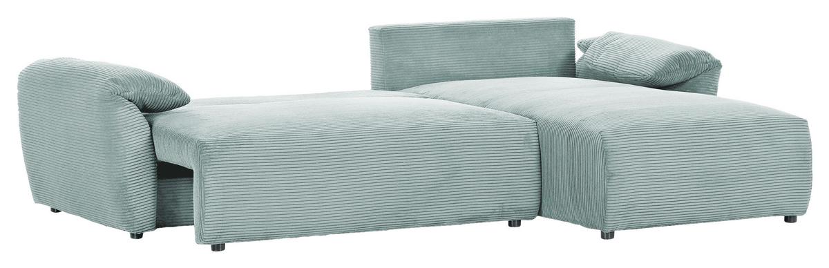 Ecksofa Cuty Mintgrün S: 266x180 cm - Schwarz/Mintgrün, KONVENTIONELL, Textil (266/180cm) - MID.YOU