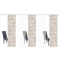 Flächenvorhang 5er Set Wallis - Naturfarben, Design, Textil (60/245cm) - Schmidt W. Gmbh