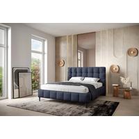 Polsterbett Mit Lattenrost 160x200 Cm Magic Dunkelblau - Schwarz/Dunkelblau, MODERN, Holzwerkstoff/Textil (160/200cm) - MID.YOU