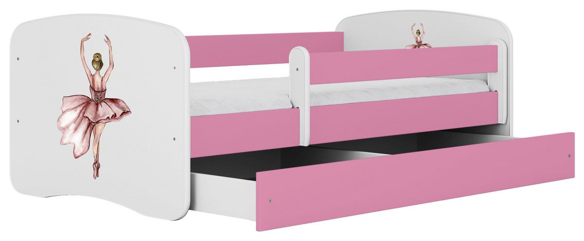 Kinder-/Juniorbett Babydreams inkl. Matratze 80x160 - Pink/Birkefarben, MODERN, Holz/Holzwerkstoff (80/160cm) - MID.YOU