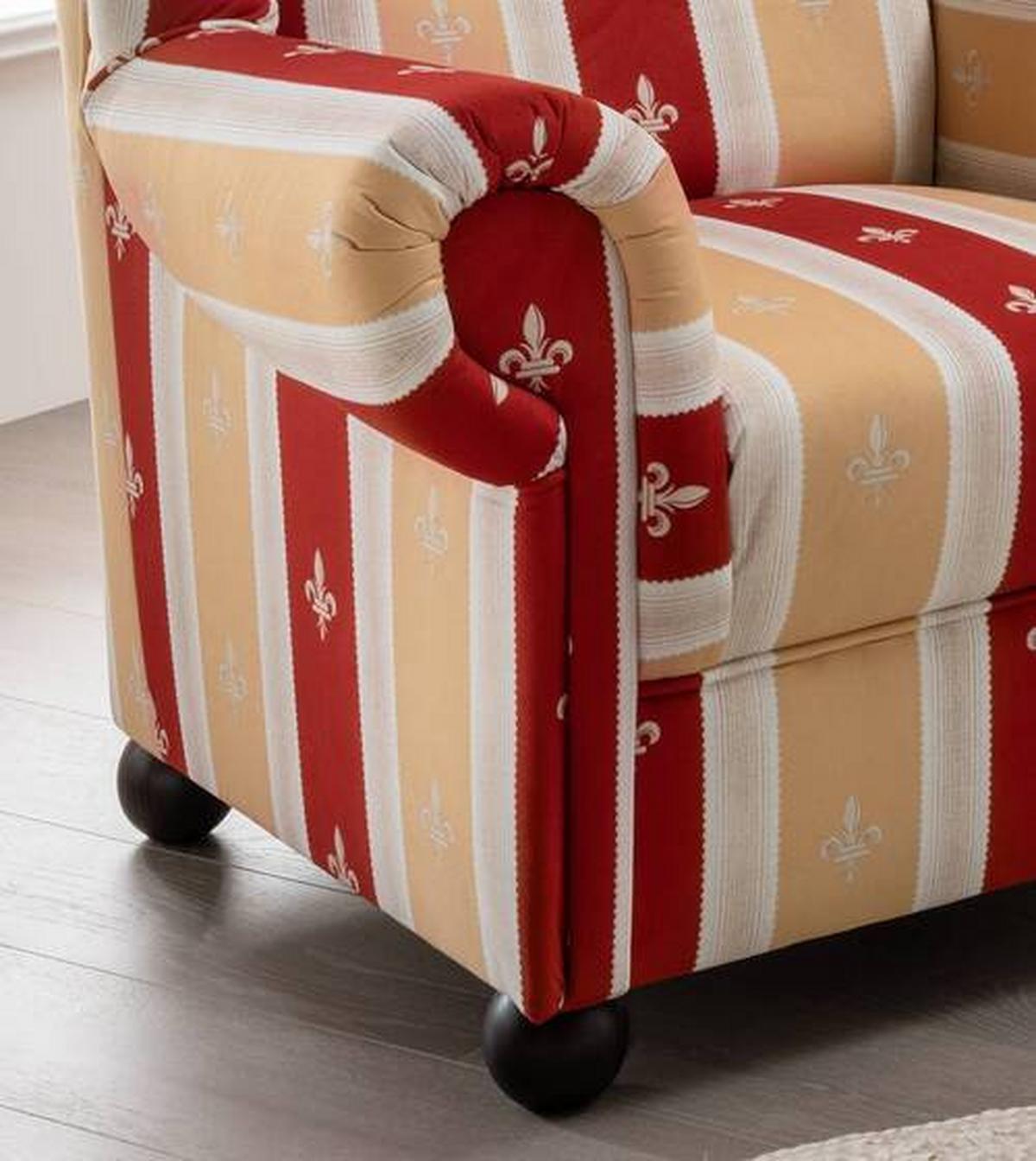 Ohrensessel Torello Rot B: 92 Cm - Wengefarben/Rot, KONVENTIONELL, Textil (92/102/89cm) - Livetastic
