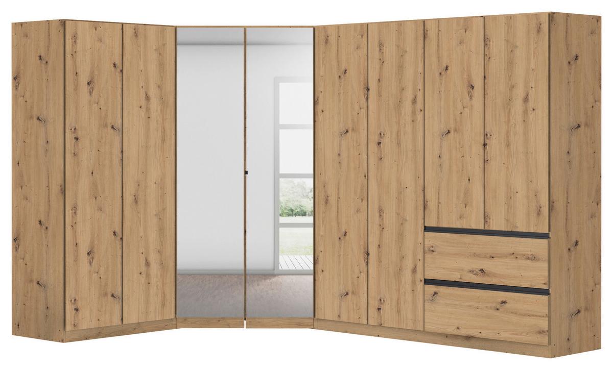 Eckkleiderschrank Costa Eiche Artisan Dekor - Eiche Artisan, MODERN, Holzwerkstoff (208/197/298cm) - Rauch Möbel