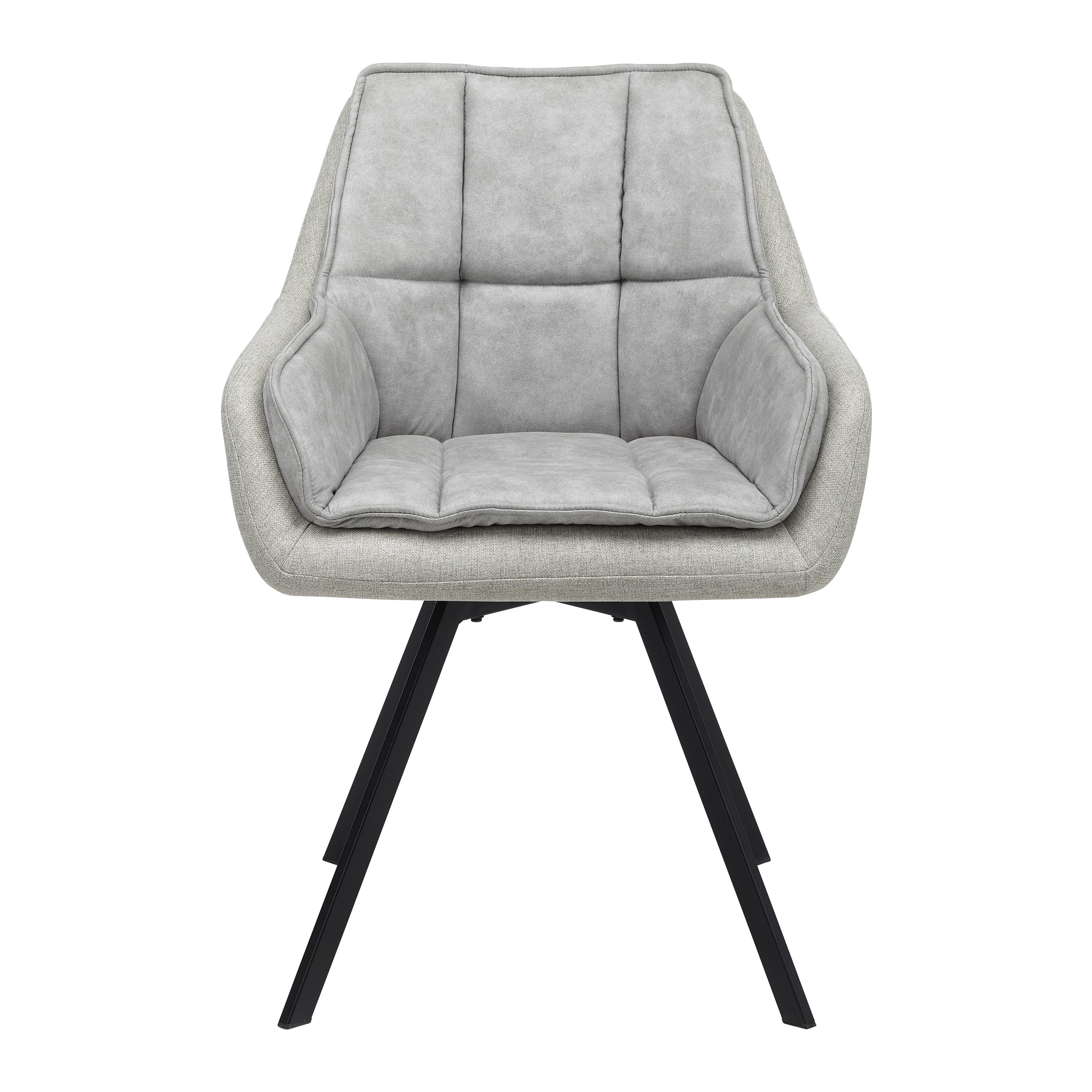 Židle S Podroučkami Billy Béžová - Otočná - černá/béžová, Moderní, kov/textil (62/85/62cm) - P & B