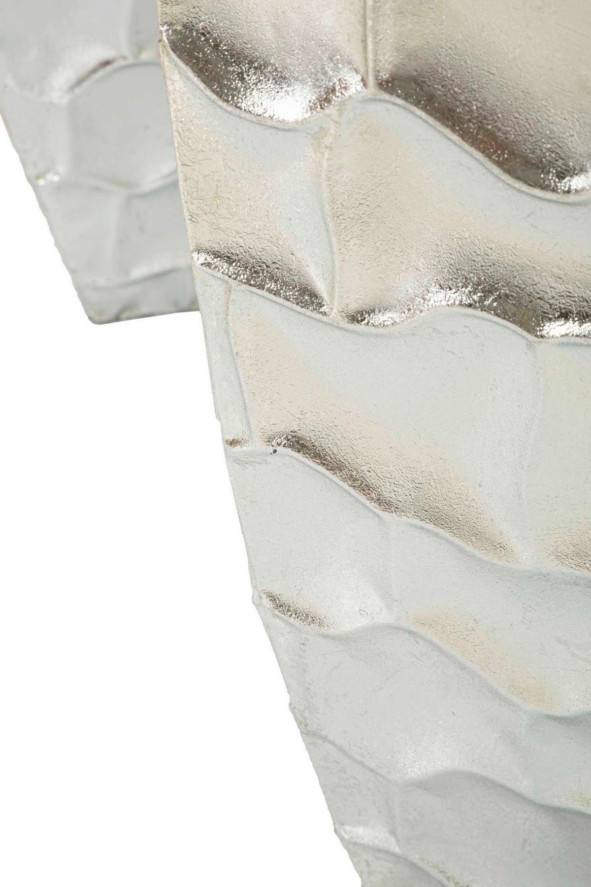 Vase Argy Set 3 Pcs Silberfarben B: 38,1 cm - Silberfarben, Basics, Metall (38,1/90,8/38,1cm)