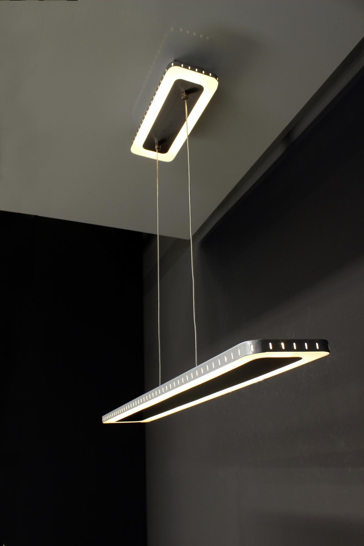 LED-Hängeleuchte Si Solaris H: 120 cm 2-Flammig dimmbar - Edelstahlfarben, Design, Metall (70/12/120cm)