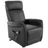 Fernsehsessel Elektrisch Hamilton Leder Schwarz - Schwarz, KONVENTIONELL, Leder/Textil (74/108/90cm) - Luca Bessoni