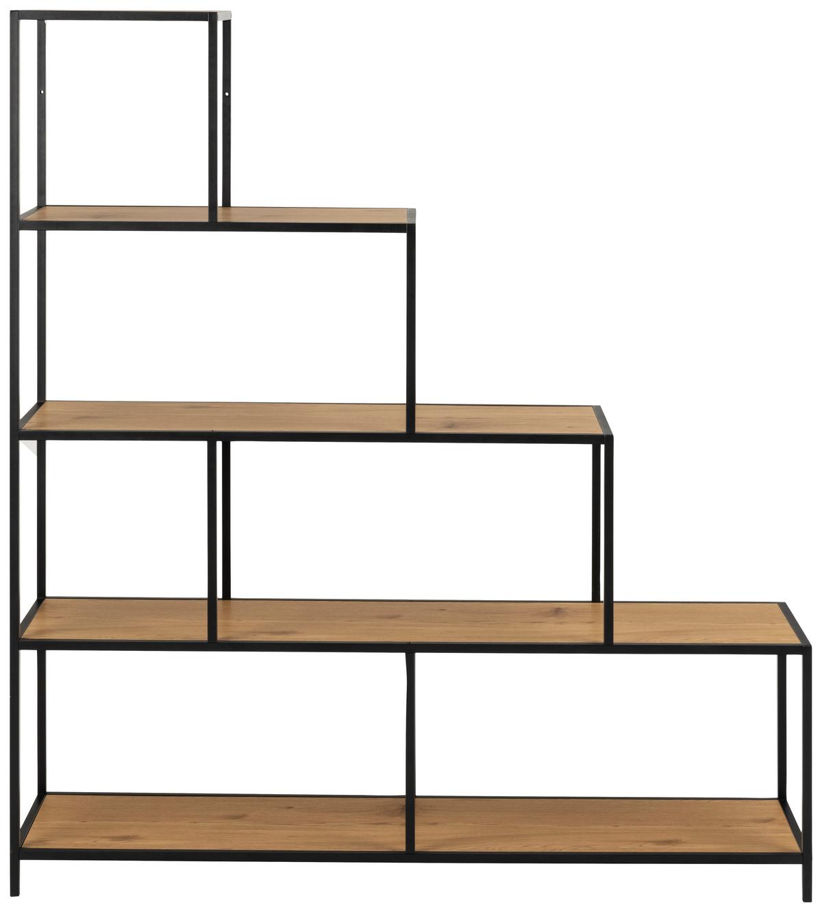 DELIACA STENA SEAFORD - čierna/farba duba, Trend, kov/kompozitné drevo (135/150/35cm)