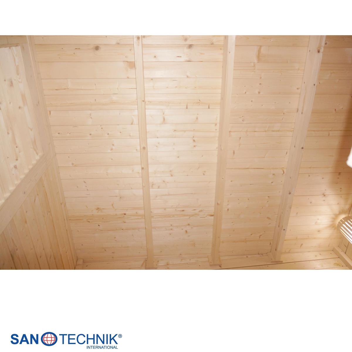 SAUNA Vaasa Naturfarben B: 230 cm - Naturfarben, KONVENTIONELL, Holz (310/230/219,5cm) - Sanotechnik
