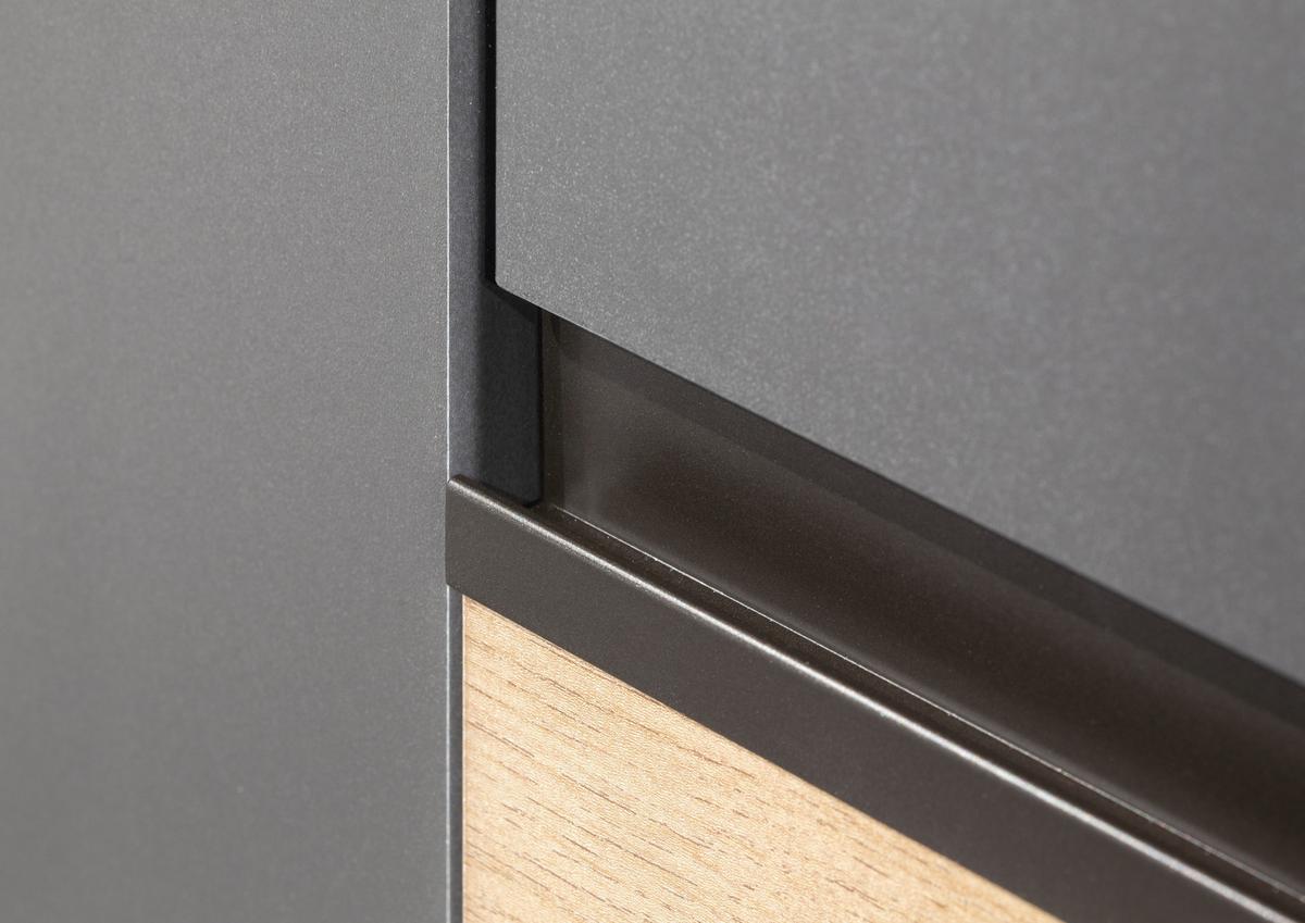 Drehtürenschrank Costa Grau Eiche Artisan Dekor - Eiche Artisan/Grau, MODERN, Holzwerkstoff (136/197/54cm) - Rauch Möbel