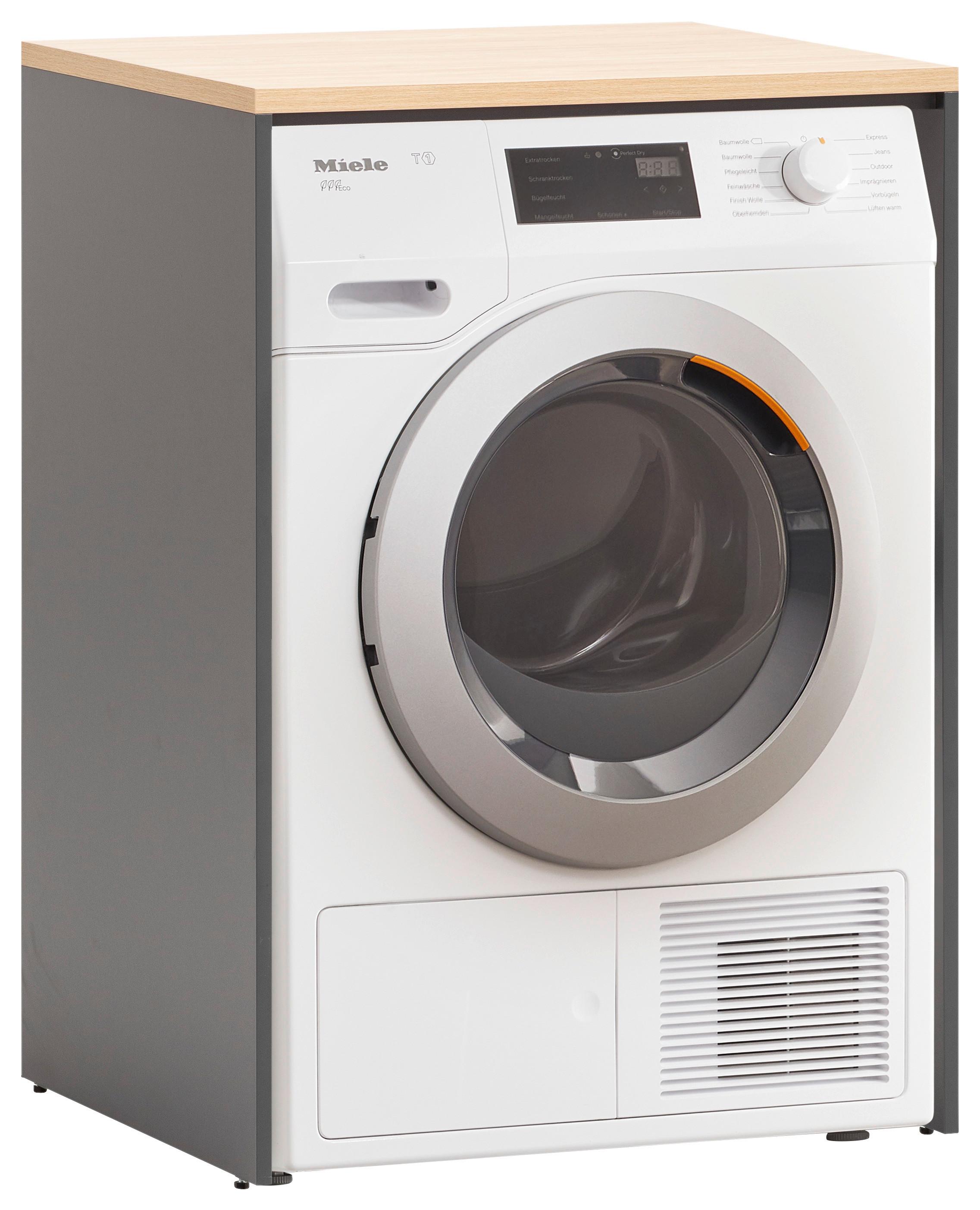 Waschmaschinenschrank Anthrazit/eichefarben B:67,1cm