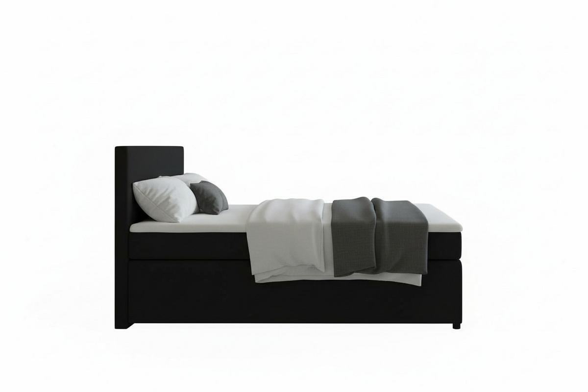 Boxspringbett Togo 140 140x200 Graphitfarben - Graphitfarben/Schwarz, MODERN, Holzwerkstoff/Textil (140/200cm) - MID.YOU