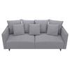 3-sitzer-sofa Mit Schlaffunktion Sofia B: 223 Cm - Schwarz/Grau, Design, Textil (223/96/95cm) - MID.YOU