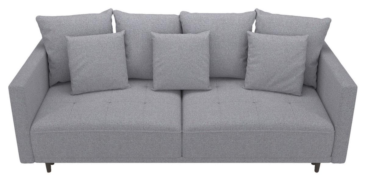 3-sitzer-sofa Mit Schlaffunktion Sofia B: 223 Cm - Schwarz/Grau, Design, Textil (223/96/95cm) - MID.YOU