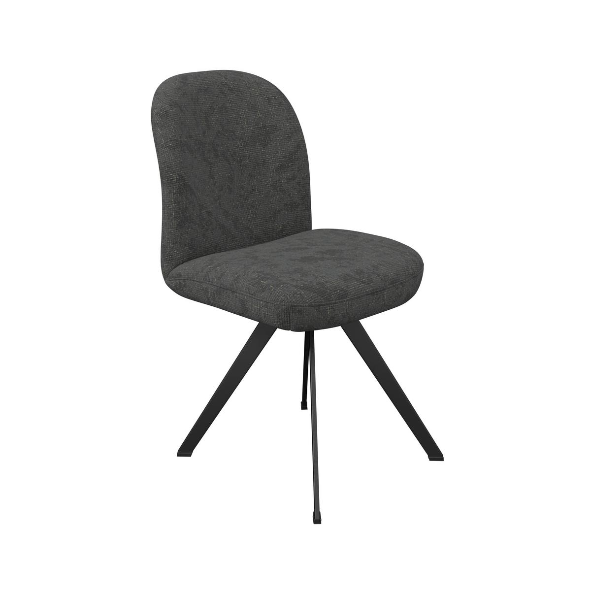 Stuhl schwarz/Metallbeine Ulmo 47/91/61 cm - Schwarz, MODERN, Textil/Metall (47/91/61cm)