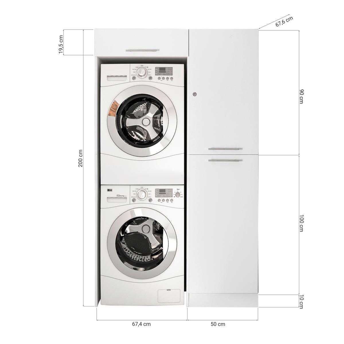 Hauswirtschaftsraum Clara - Weiß, KONVENTIONELL, Holzwerkstoff (117/200/67,6cm) - Respekta