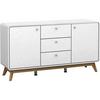 Sideboard Cassie Weiß B: 140 cm - Eichefarben/Weiß, Design, Holzwerkstoff (140/75/39cm) - MID.YOU