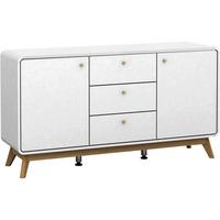 Sideboard Cassie Weiß B: 140 cm - Eichefarben/Weiß, Design, Holzwerkstoff (140/75/39cm) - MID.YOU