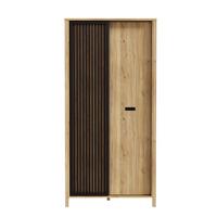 PREDSIEŇOVÁ SKRIŇA JYTANA - čierna/farba duba, Modern, kompozitné drevo (97/200,3/52,7cm)