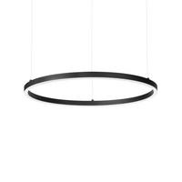 Led-hängeleuchte Oracle Slim Schwarz D: 90 Cm - Schwarz, Design, Kunststoff/Metall (90/27,5/202,5cm) - Ideal Lux