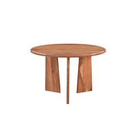 Esstisch Wave Rund Akazie Massiv, B: 120 Cm - Naturfarben, ROMANTIK / LANDHAUS, Holz (120/77/120cm)