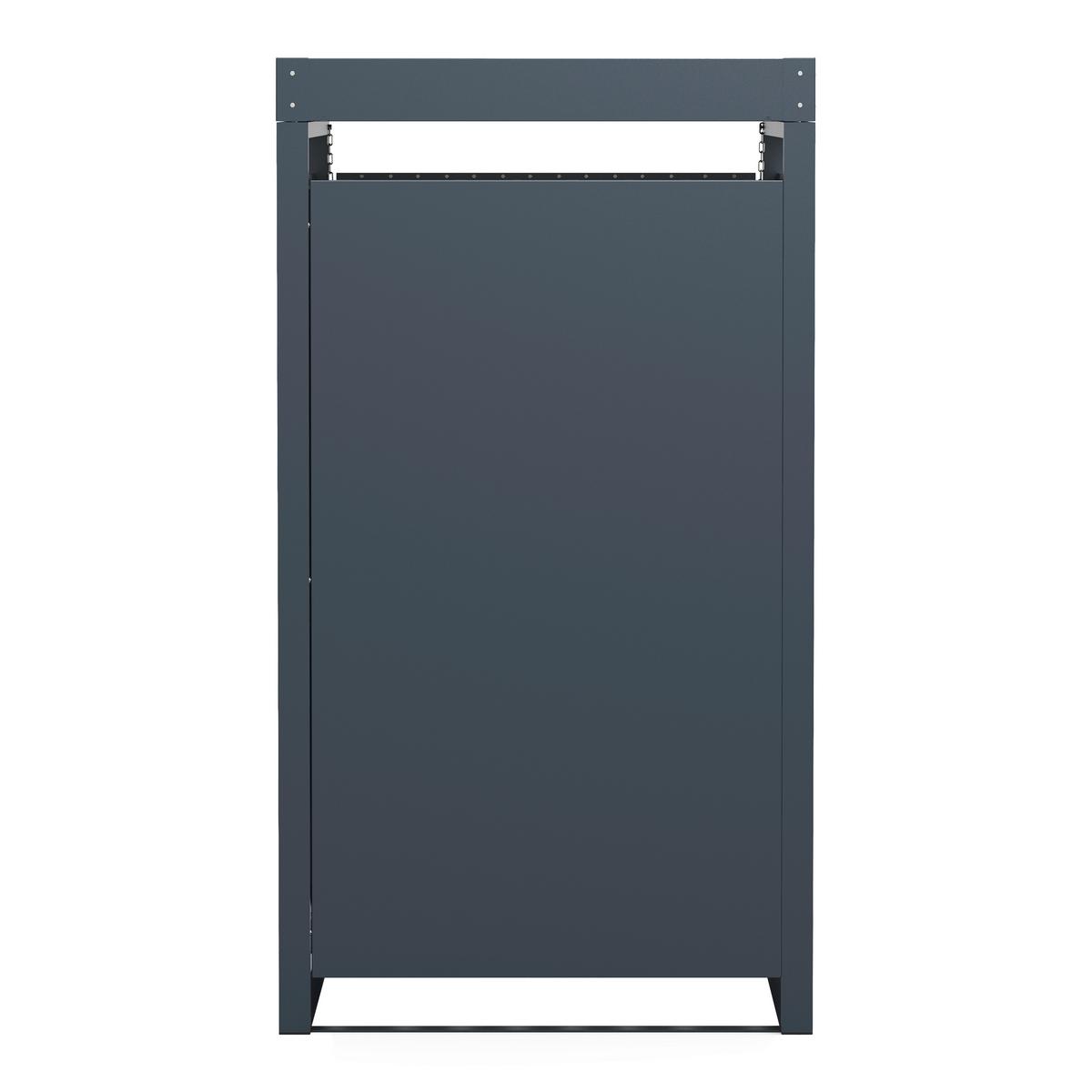 Aufbewahrungsbox Leon 1x240 Liter - Anthrazit, Basics, Metall (68/80/124cm) - Ambia Garden