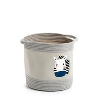 Aufbewahrungskörbchen 'Zebra' grau, ca. 30x30 cm - Grau, LIFESTYLE, Kunststoff/Textil (30/30/30cm)