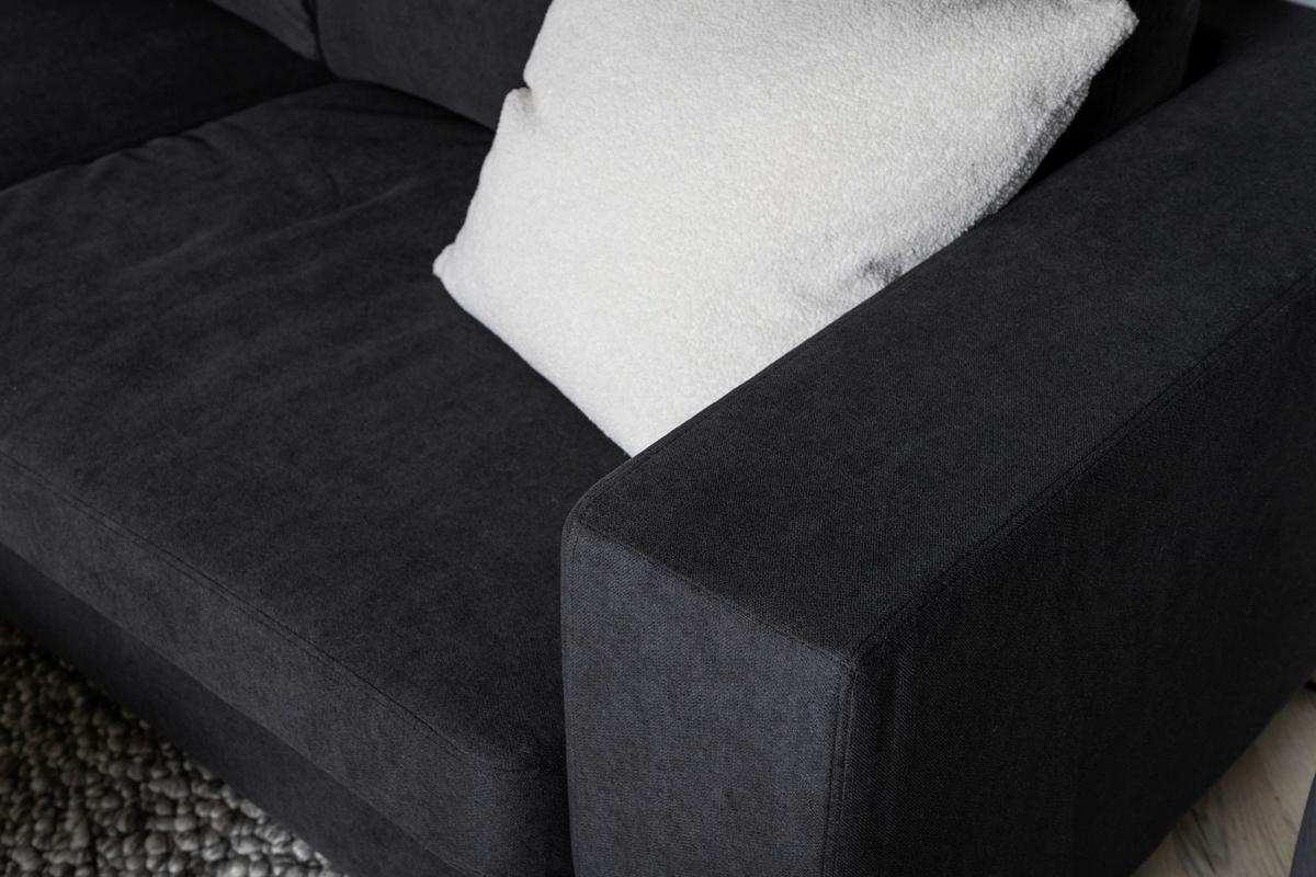 2-sitzer-sofa Bolero - Schwarz, Design, Kunststoff/Textil (215/84/88cm) - Livetastic