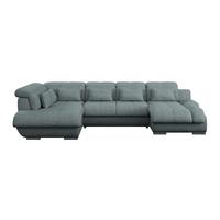 Sedacia súprava MULTI, ľavá, sivá farba - sivá/chrómová, Modern, kov/textil (228/345/184cm) - Luca Bessoni