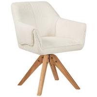 Armlehnstuhl Dian 225 - Weiß, MODERN, Holz/Textil (60/86,5/63,5cm) - Kayoom