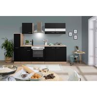 Küchenblock Merle Küchenblock 240 Cm - Eichefarben/Schwarz, Basics, Holzwerkstoff (240cm) - Respekta