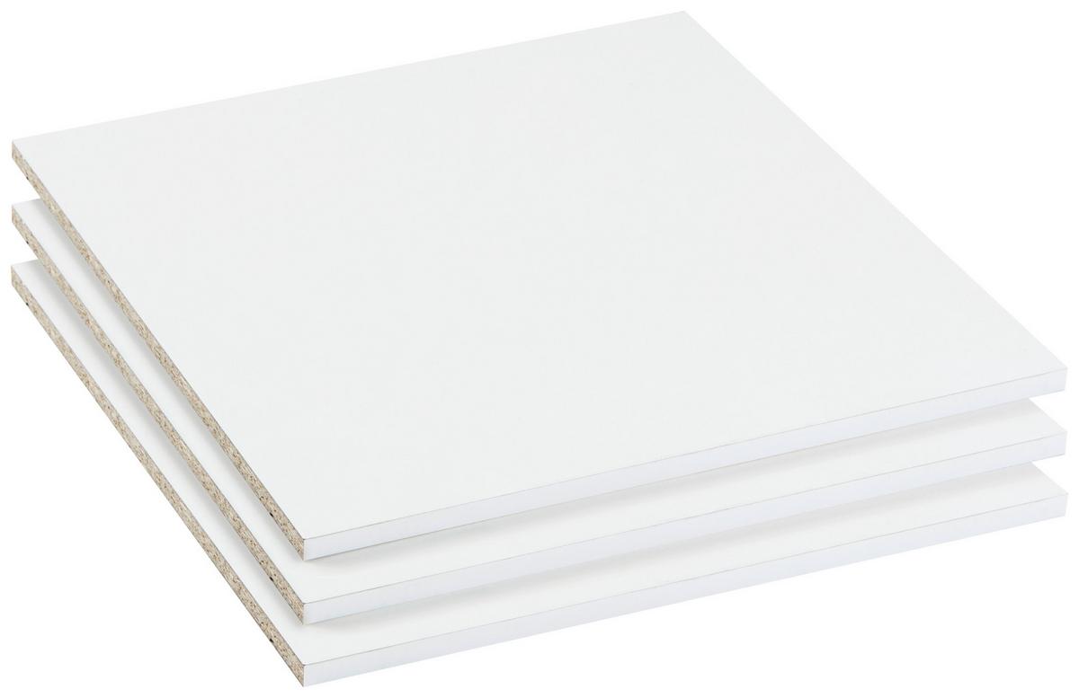 Einlegeboden 3er-set Für Schrank Schmal 53,5x50 Cm - Weiß, KONVENTIONELL, Holzwerkstoff (53,5/2,2/50cm)
