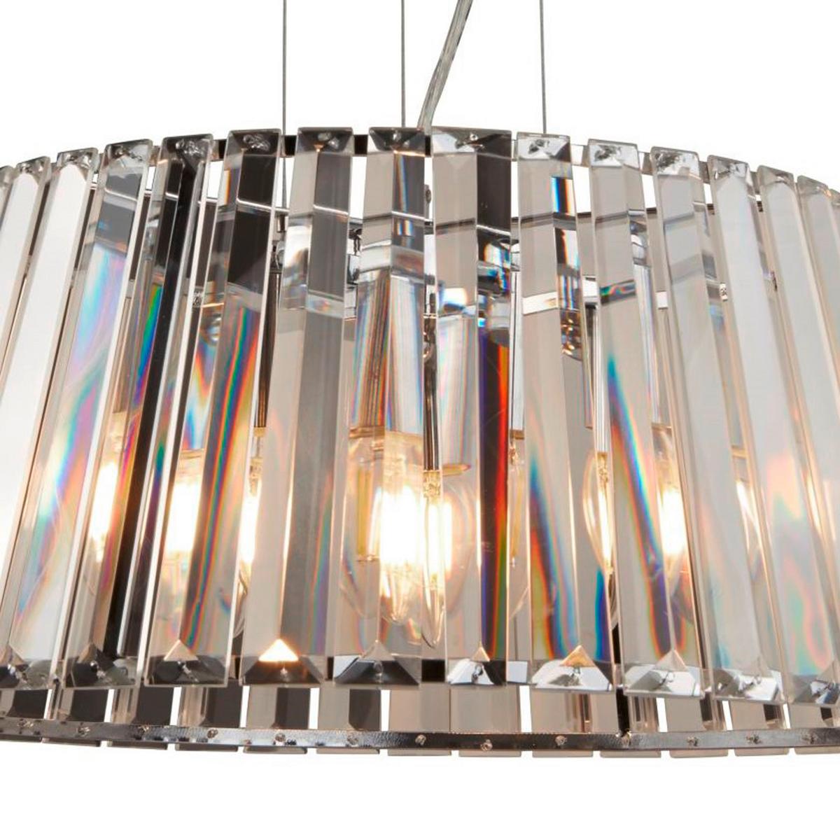 Kristall-hängeleuchte 2895-5cc Tiara - Chromfarben, Design, Glas/Metall (47/150cm)