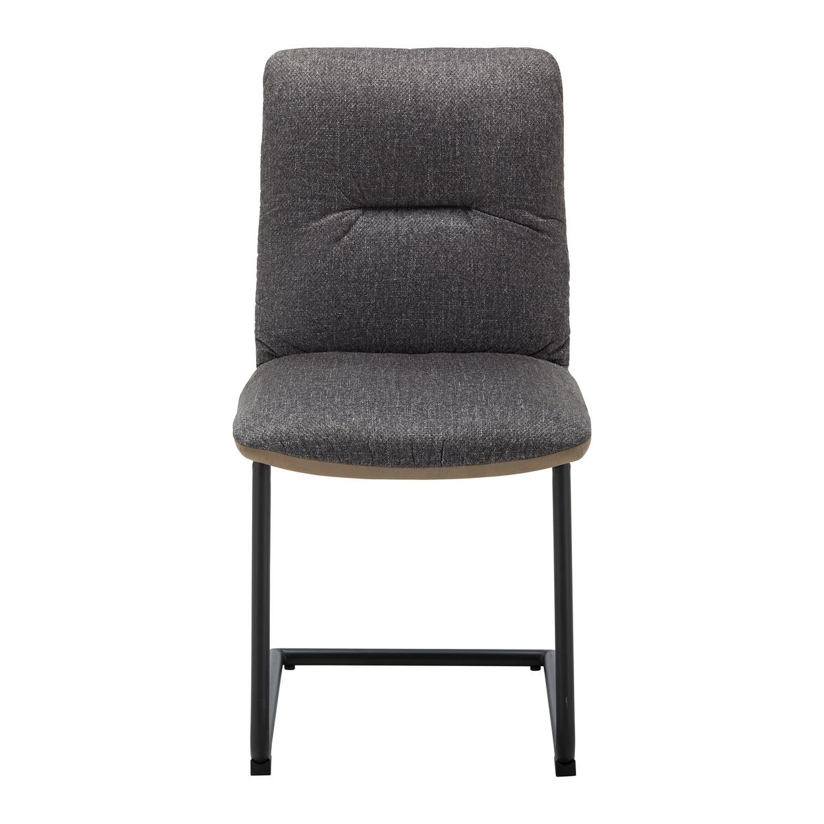 Židle SARAH šedá/hnědá - šedá/černá, Moderní, kov/dřevo (49/88/59cm) - Bessagi Home