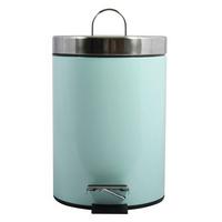 Treteimer Unis 3l Pastellgrün Metall Dxh: 17x25 Cm - Pastellgrün/Schwarz, Basics, Kunststoff/Metall (17/25cm)