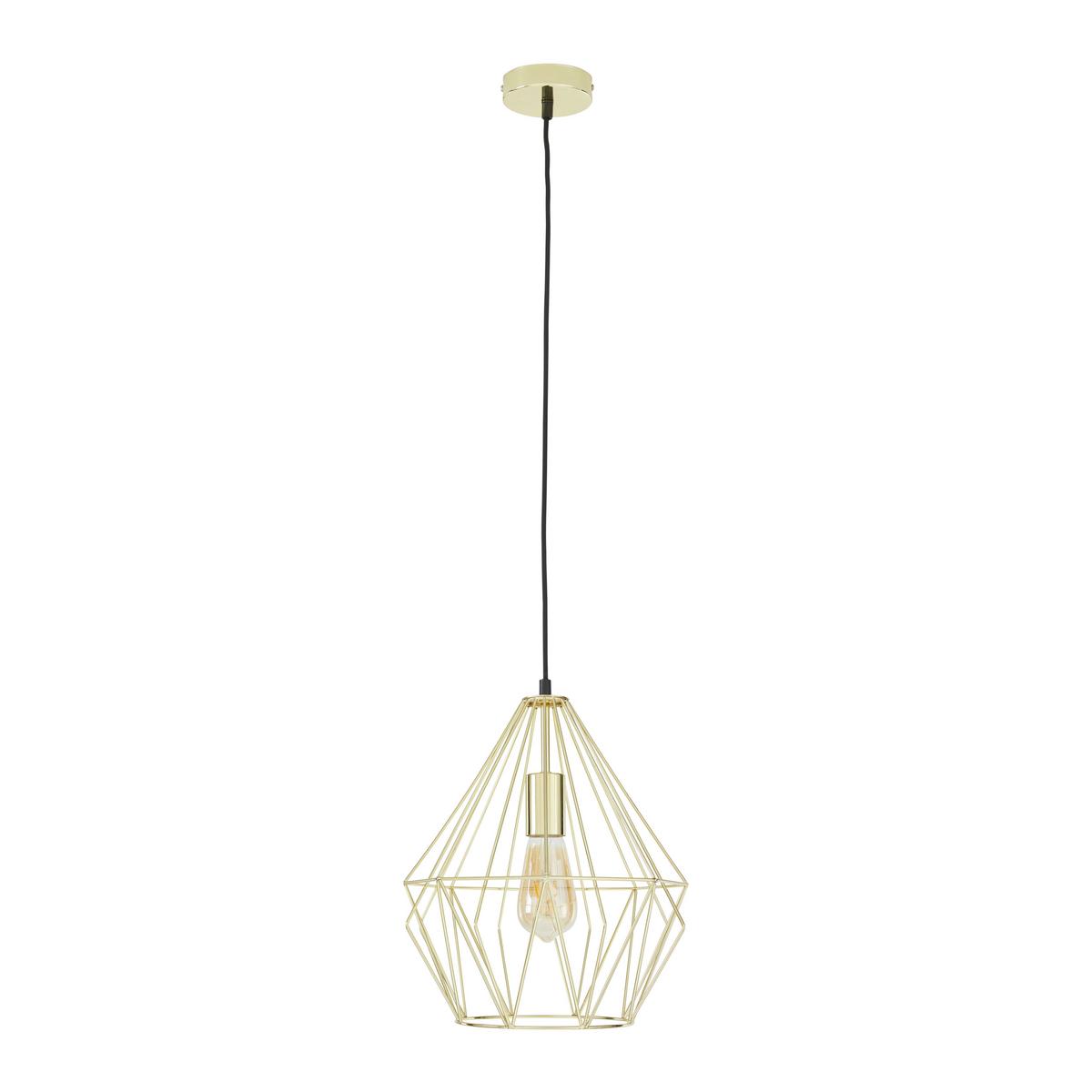 Závesná lampa Skelleton 30/110 cm, 60 Watt - zlatá, kov (30/110cm) - Modern Living
