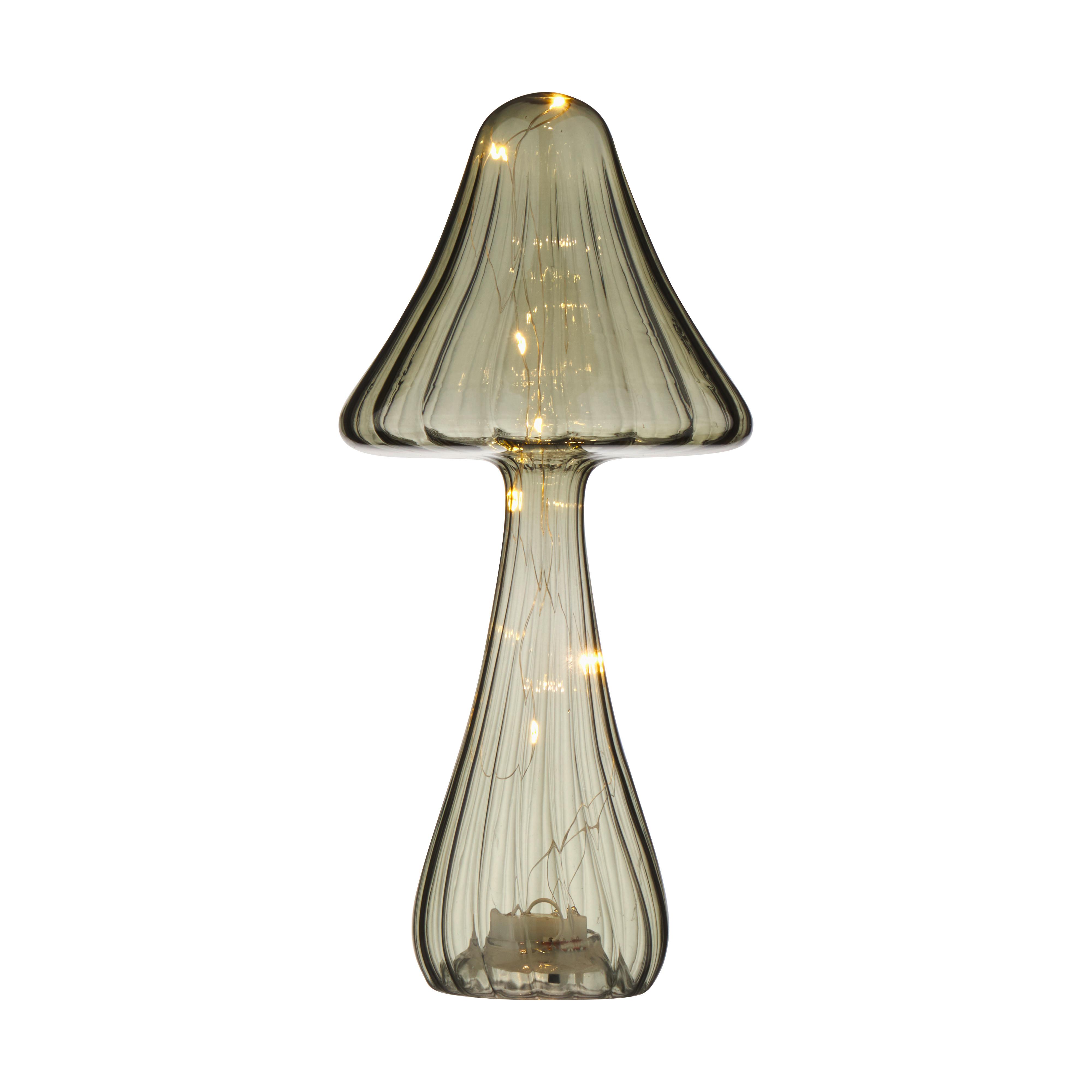 Dekorační hříb GUMBA - zelená, Konvenční, plast/sklo (11,5/25cm) - Mömax