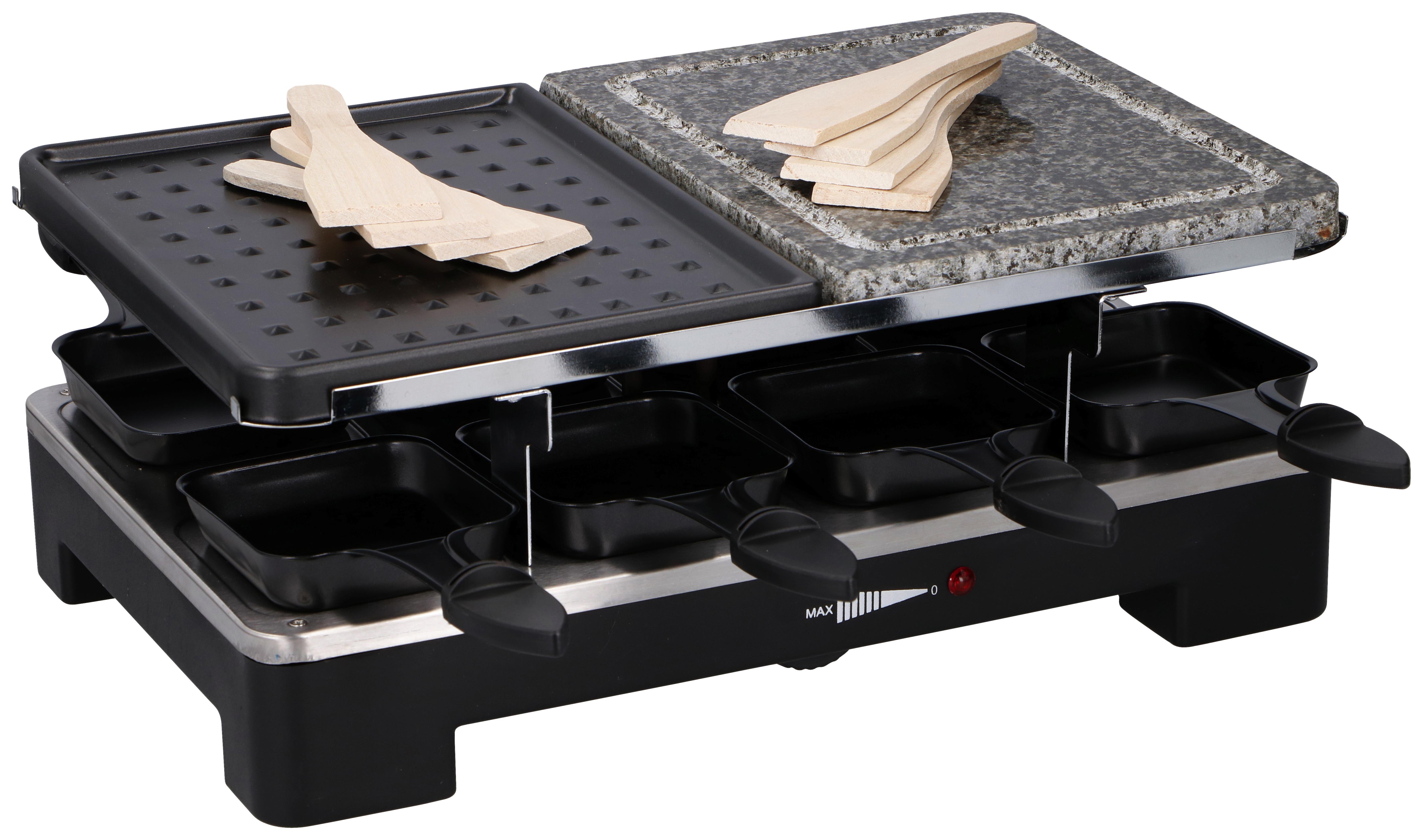 Raclette-Grill Grill Stone - Schwarz, MODERN, Stein (36.7/23.5/14.4cm)