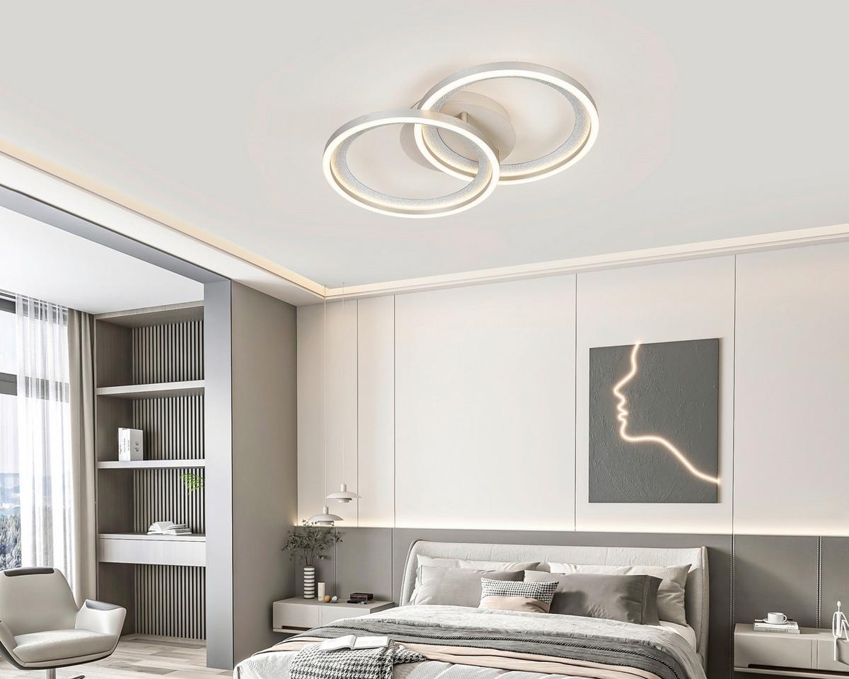 STROPNÉ LED SVIETIDLO KRISTA - piesková/šampanská, Modern, kov/plast (53,5/33,5/7,5cm) - Mömax
