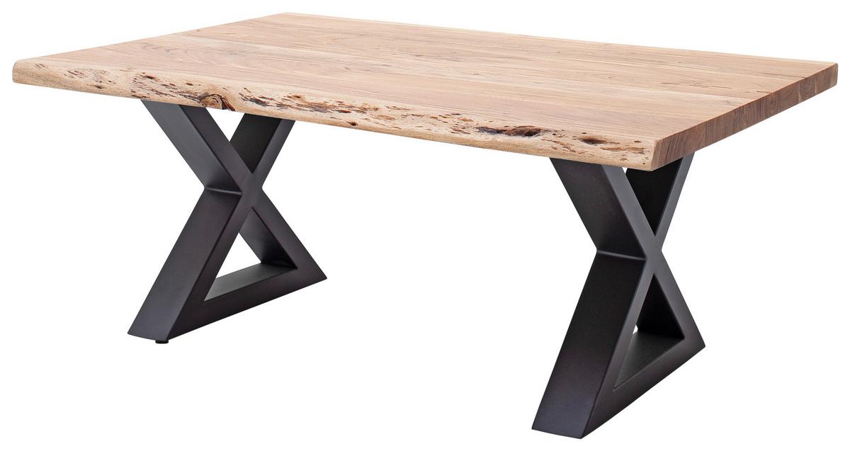 Couchtisch Holz Massiv Cartagena Akazie/Anthrazit - Anthrazit/Akaziefarben, MODERN, Holz/Metall (110/45/70cm)