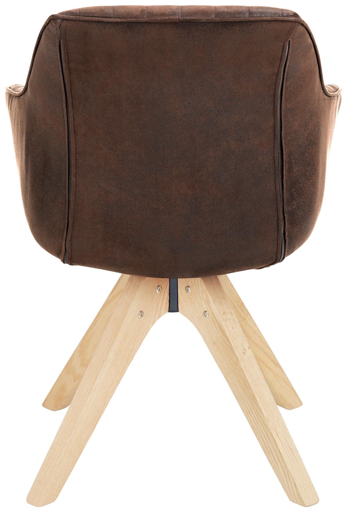 ŽIDLE S PODRUČKAMI CHILL -BP- - tmavě hnědá/barvy dubu, dřevo/textil (60/83/65cm) - Mömax