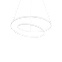 LED-Hängeleuchte Bianco Weiß D: 60 cm - Weiß, Design, Kunststoff/Metall (60/30/150cm) - Ideal Lux