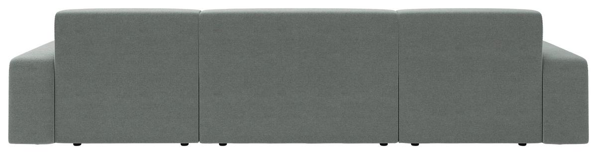 Wohnlandschaft Wien Grau U: 162x329x162 cm - Schwarz/Grau, MODERN, Textil (162/329/162cm) - Trendmanufaktur