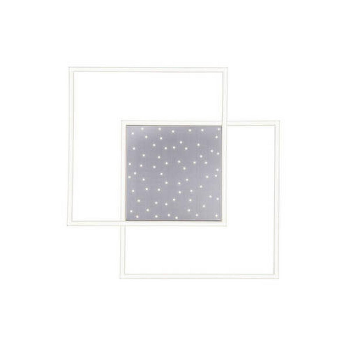 LED-Deckenleuchte YUKi L: 67 cm mit Sternenhimmel - Grau, Design, Metall (67/67/5cm) - Paul Neuhaus