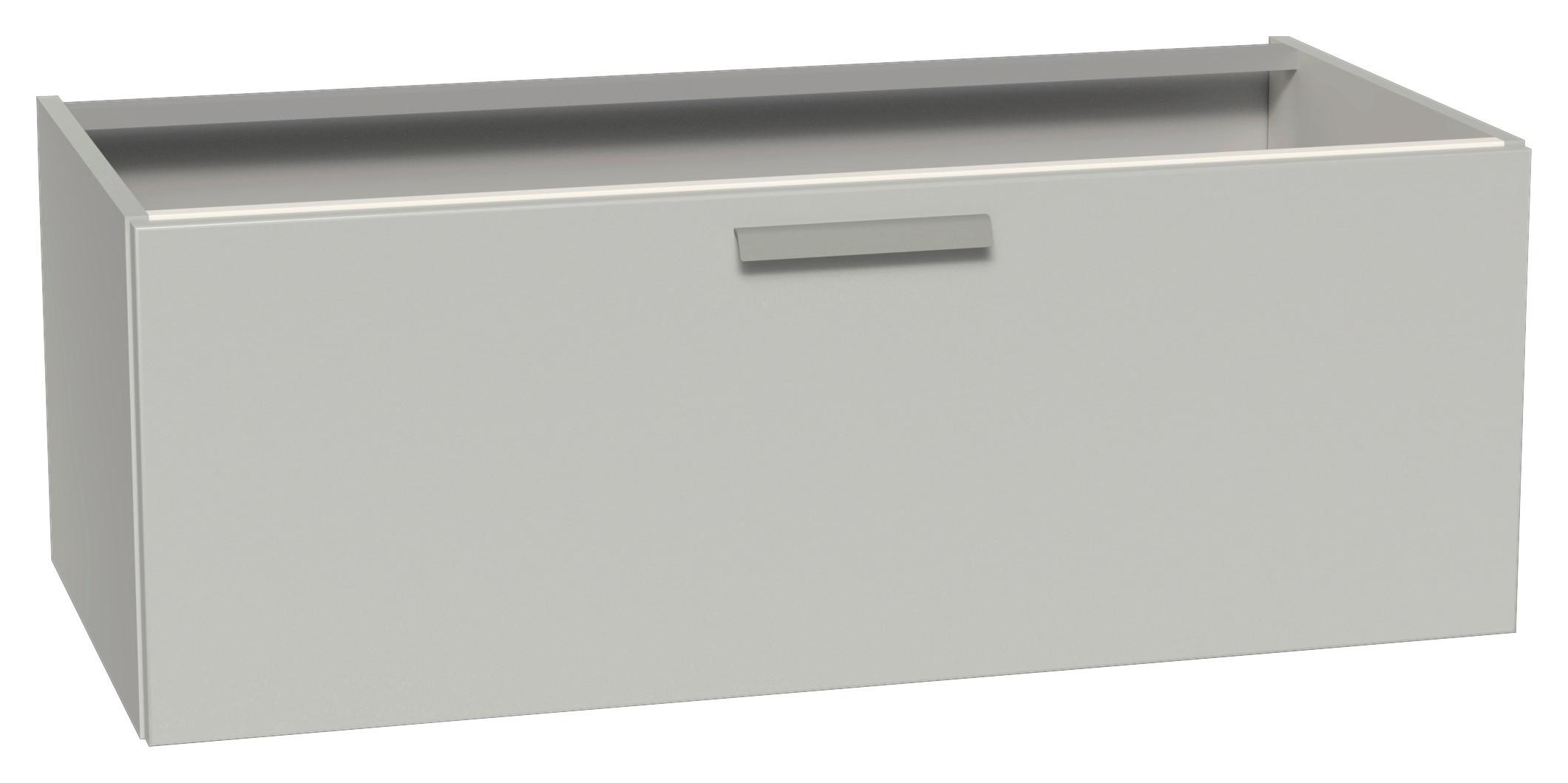 Waschtischunterschrank Seidengrau, B: 100 cm - Grau, MODERN, Holzwerkstoff (100/36/49cm) - Vertico